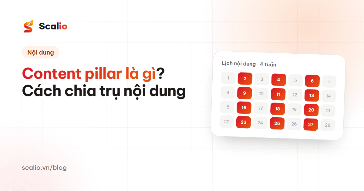 Content pillar là gì? Cách chia trụ nội dung cho fanpage bán hàng